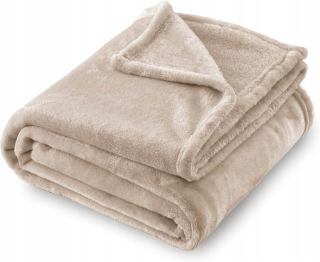 Prikrývka - AdMarShop deka z mikrovlákna 200 cm x 220 cm béžová